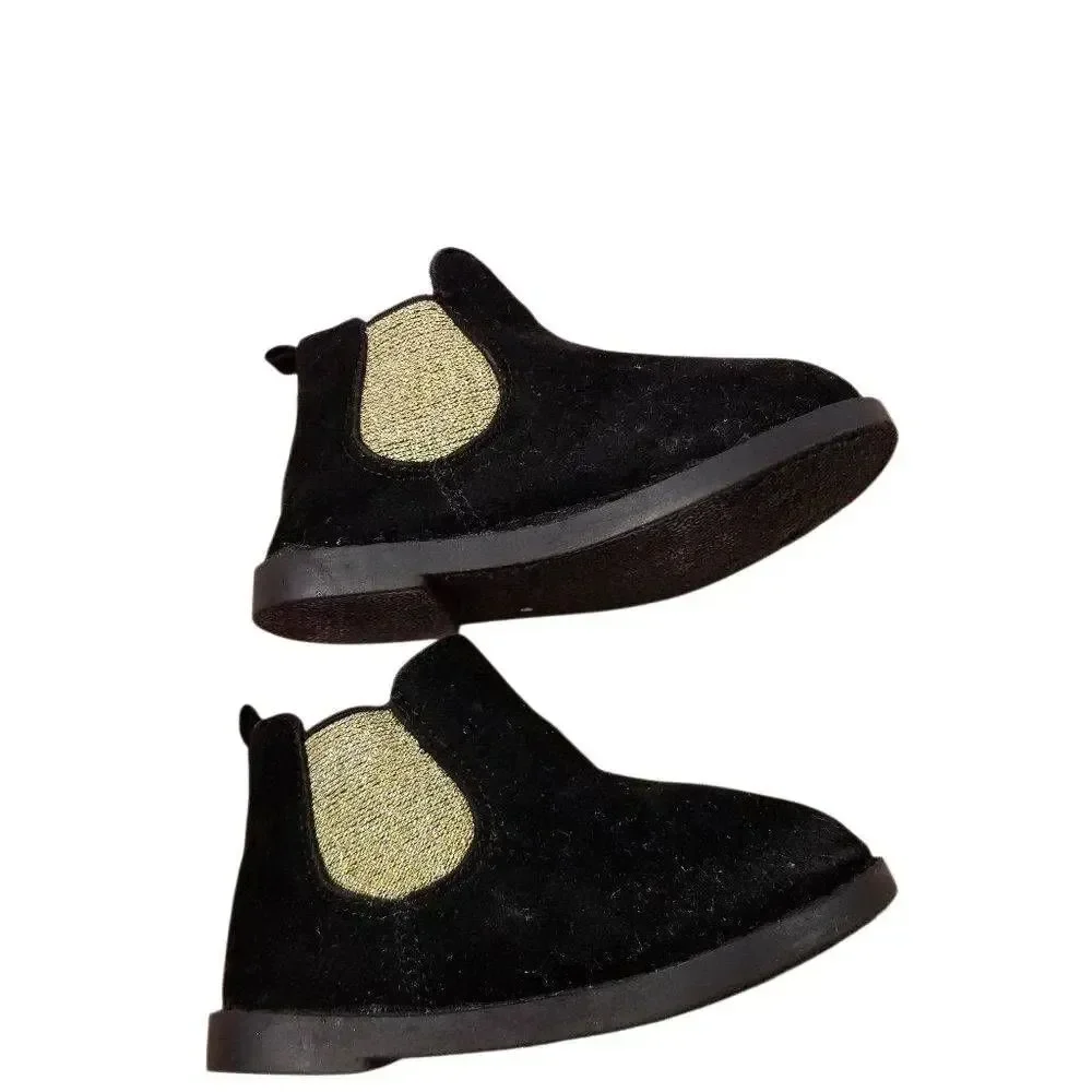 black/gold booties 6